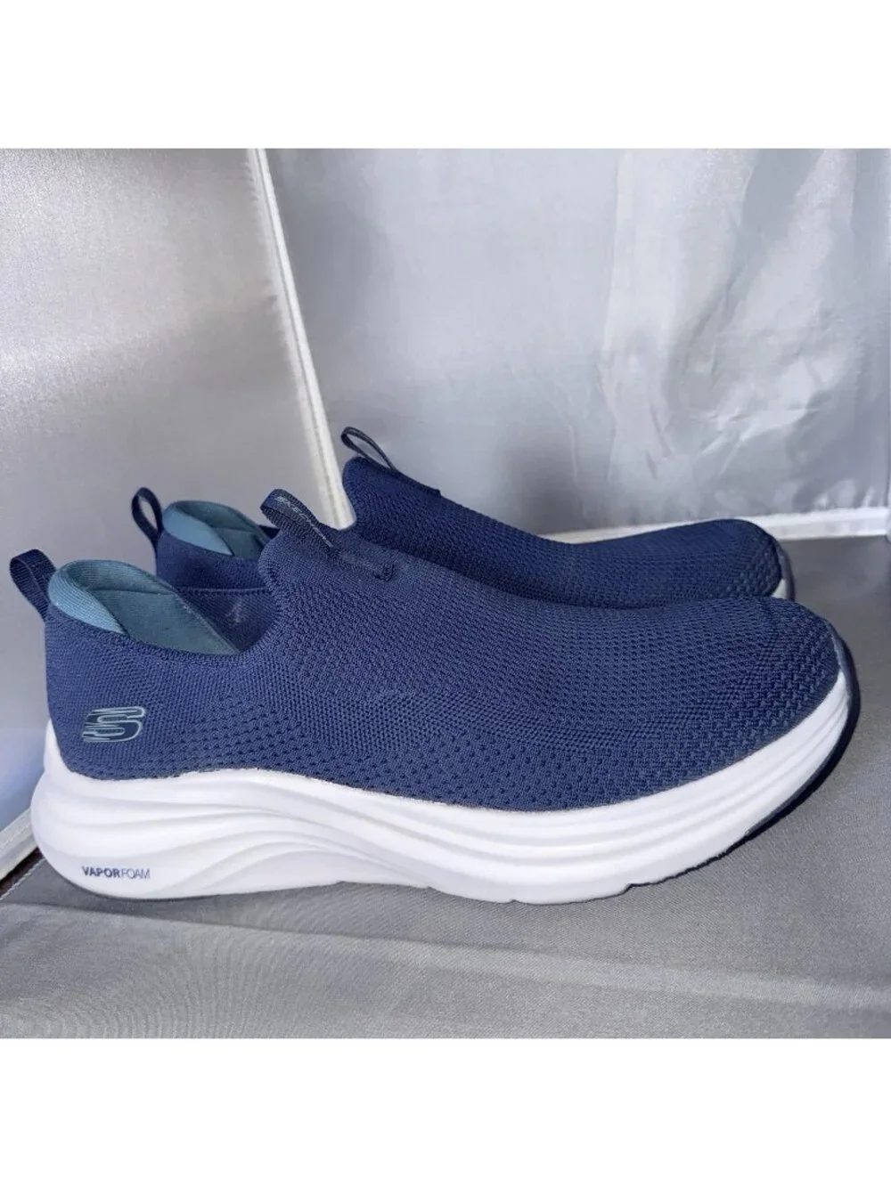 Skechers Vapor Foam - Fresh Trend Men's Slip-On Shoes Navy Size 13 - Picture 2 of 9